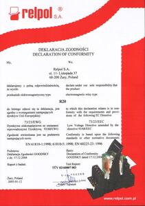 Konformitätserklärung R20