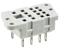 Sockel G4 /2 – zum Einlöten, Sockel für die Relais R2N, R3N, R4N, R2B, R3B, R4B 